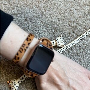 Cheetah Leopard Print Smartwatch Band Set